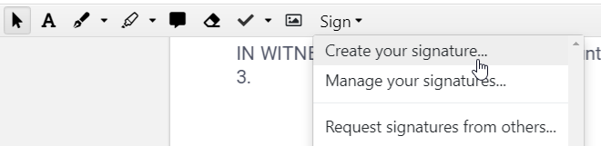 Sign PDFs Create