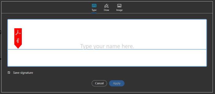 Sign PDFs Form