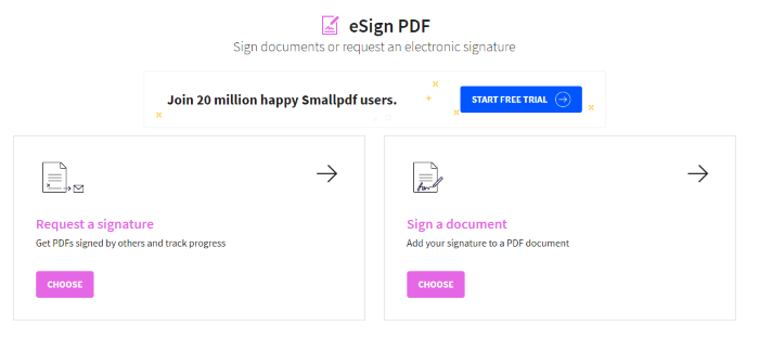 Sign PDFs Small