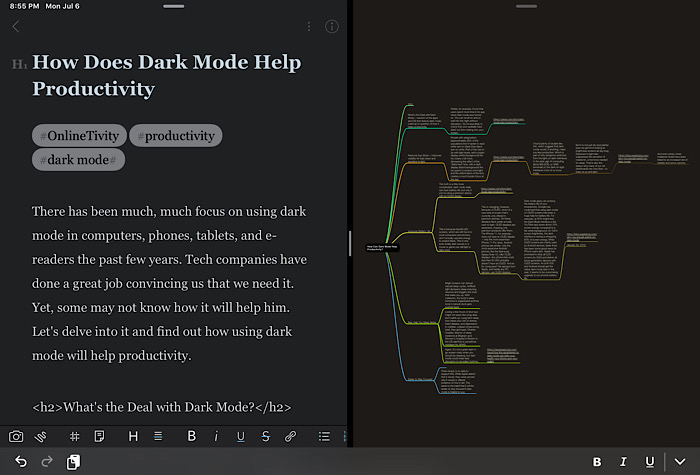 Dark Mode Productivity Apple