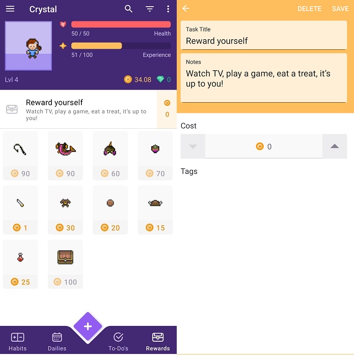Habitica Review Gamifying Life Buy Rewards