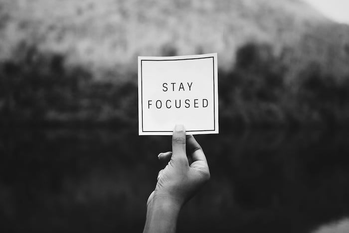 Stay Focused Text In Nature Inspirational Motivation And Advice