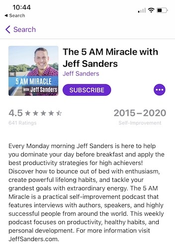 4 Productivity Podcasts Subscribe 5am Miracle