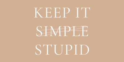 Keep It Simple Stupid Featured