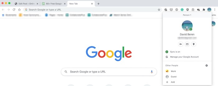 Google Chrome Work Profile Profile Image