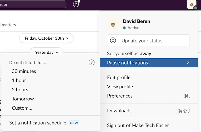 Slack Tips And Tricks Do Not Disturb