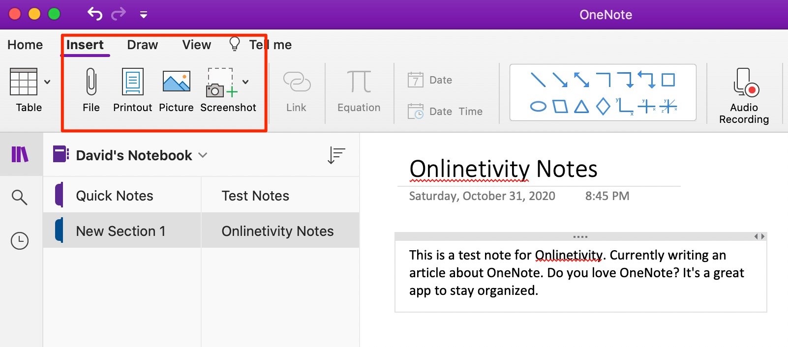 Stay Organized With Onenote Insert