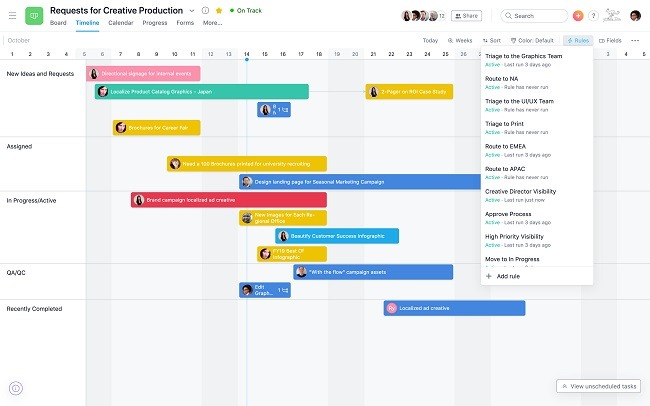 4 Best Team Management Apps Asana Timeline