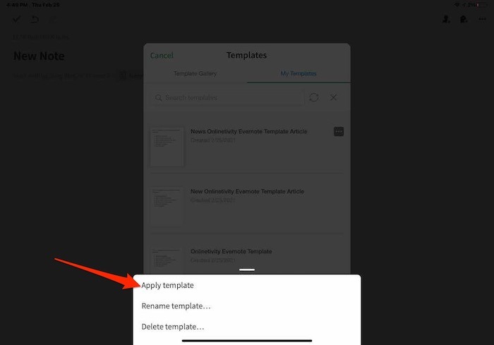 How To Creative Evernote Template Apply Template 1