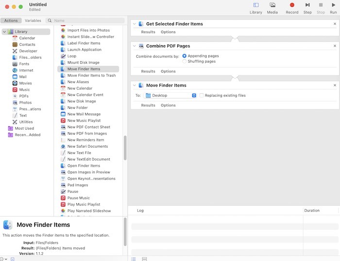 Automator Mac Simplify Tasks Combine Pdfs