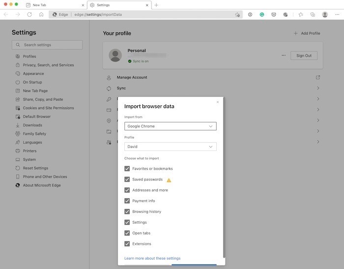 Switching Browsers Chrome Edge Import Favorites 1